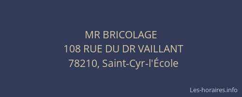 MR BRICOLAGE