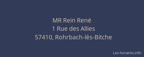 MR Rein Ren&eacute;