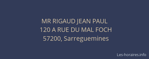 MR RIGAUD JEAN PAUL