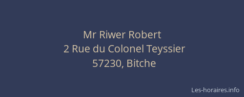 Mr Riwer Robert