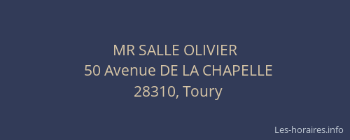 MR SALLE OLIVIER