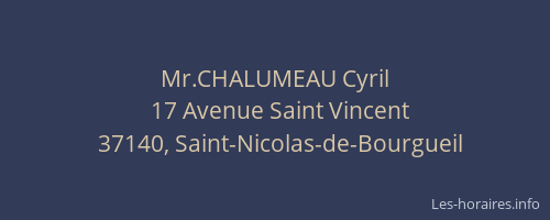 Mr.CHALUMEAU Cyril