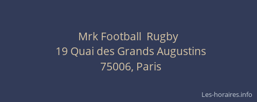 Mrk Football  Rugby