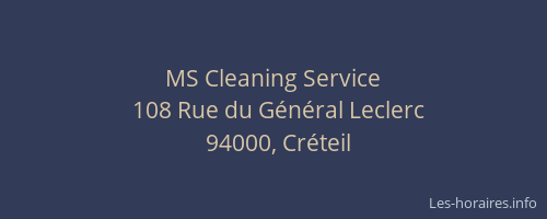MS Cleaning Service