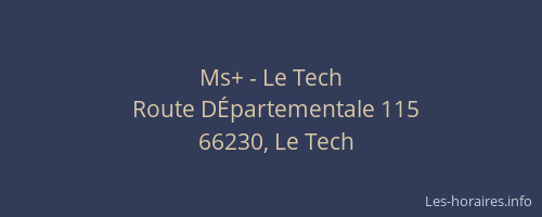 Ms+ - Le Tech