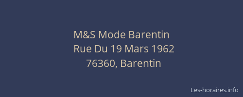 M&S Mode Barentin
