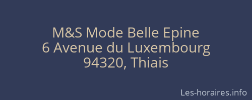 M&S Mode Belle Epine