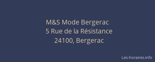 M&S Mode Bergerac