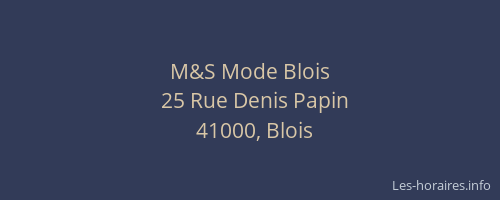 M&S Mode Blois