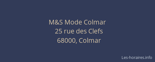M&S Mode Colmar
