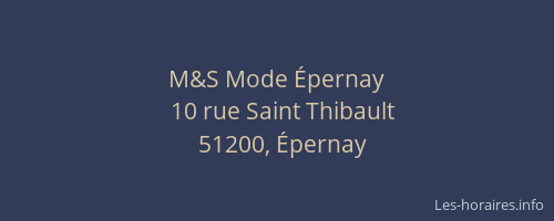 M&S Mode Épernay