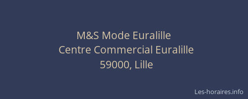 M&S Mode Euralille