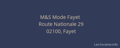 M&S Mode Fayet
