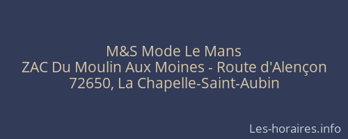 M&S Mode Le Mans