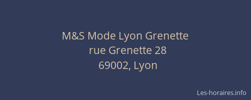 M&S Mode Lyon Grenette