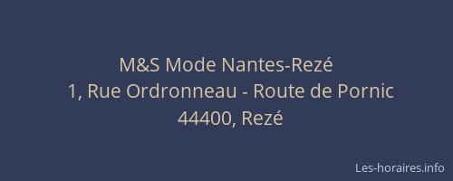 M&S Mode Nantes-Rezé