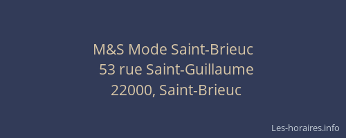 M&S Mode Saint-Brieuc