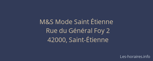 M&S Mode Saint Étienne