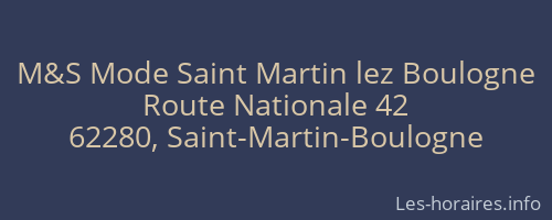M&S Mode Saint Martin lez Boulogne