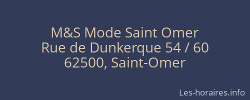 M&S Mode Saint Omer