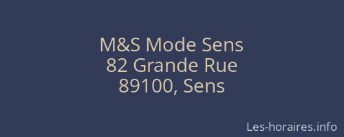 M&S Mode Sens