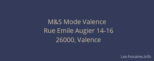 M&S Mode Valence