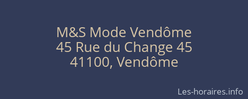 M&S Mode Vendôme