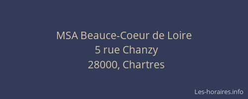 MSA Beauce-Coeur de Loire
