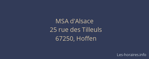 MSA d'Alsace