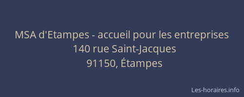 MSA d'Etampes - accueil pour les entreprises