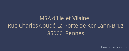 MSA d'Ille-et-Vilaine