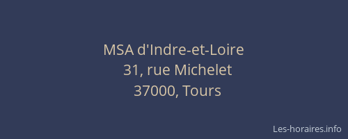 MSA d'Indre-et-Loire