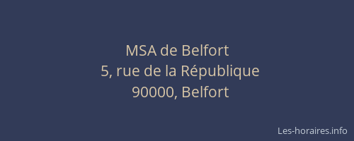 MSA de Belfort