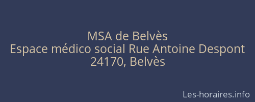 MSA de Belvès