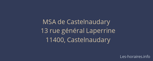 MSA de Castelnaudary