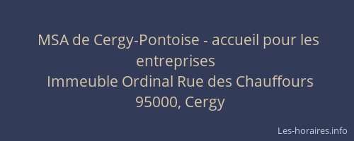 MSA de Cergy-Pontoise - accueil pour les entreprises
