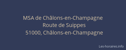 MSA de Châlons-en-Champagne