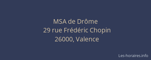 MSA de Drôme