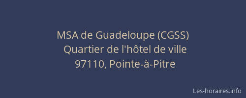 MSA de Guadeloupe (CGSS)