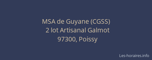 MSA de Guyane (CGSS)