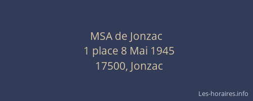 MSA de Jonzac