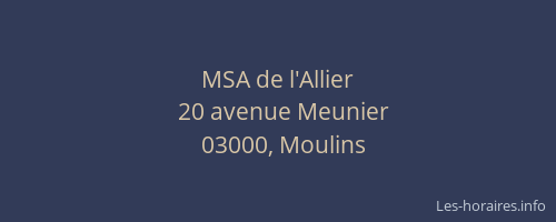 MSA de l'Allier