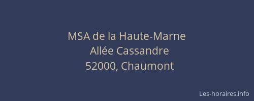 MSA de la Haute-Marne