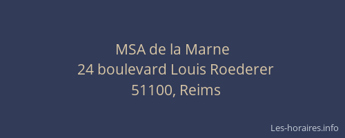 MSA de la Marne