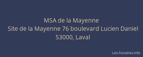 MSA de la Mayenne