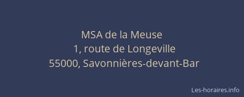 MSA de la Meuse