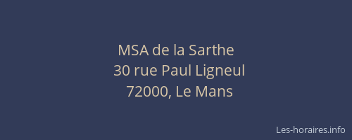 MSA de la Sarthe