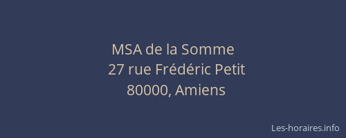 MSA de la Somme