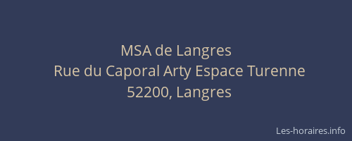 MSA de Langres