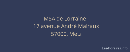 MSA de Lorraine